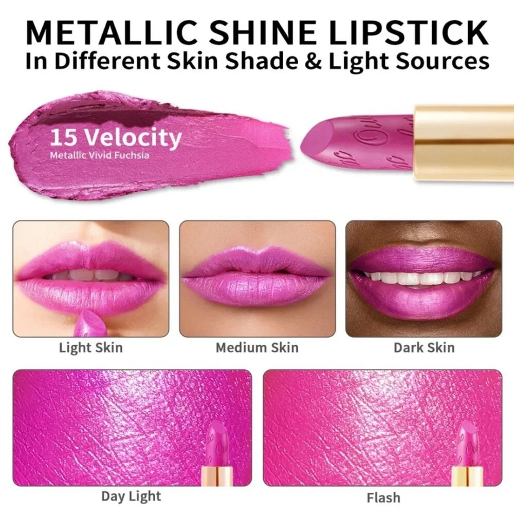 Velocity Metallic Shine Lipstick — NIB